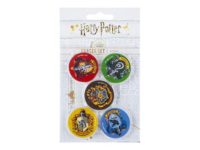 Set Gomme Da Cancellare 5Pz Harry Potter Hogwarts Crests - Sr73105