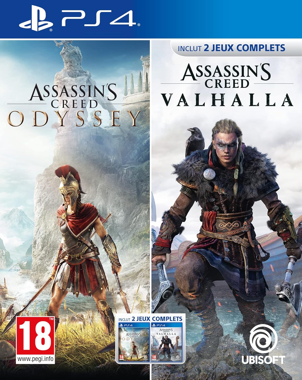 ASSASSIN'S CREED ODYSSEY + ASSASSIN'S CREED VALHALLA PS4 FR