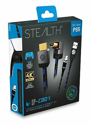 PREMIUM KIT HDMI ETHERNET ULTRA HD 4K CABLE AND MAGNETIC CABLE CHARGE AND PLAY STEALTH SP-C80V PS5