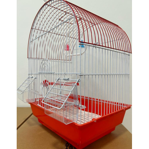 METAL BIRD CAGE A100 CM 28X38X21 - RED