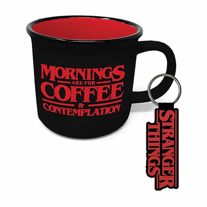 TAZZA STRANGER THINGS MORNINGS ARE FOR COFFEE AND CONTEMPLATION (NERO-ROSSO) - GP85919