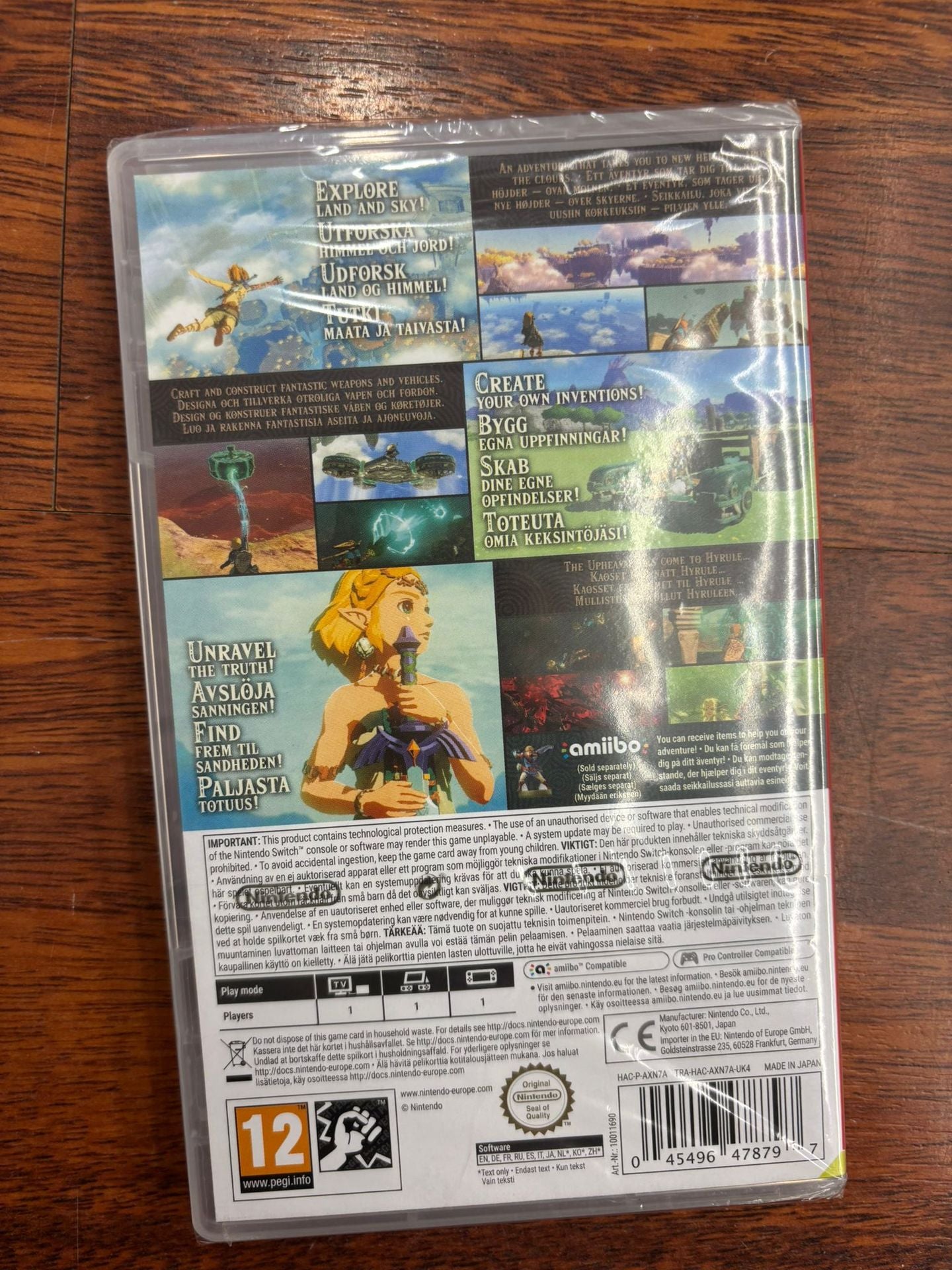 THE LEGEND OF ZELDA TEARS OF THE KINGDOM SWITCH UK/SV/DA/FI