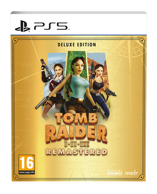 Tomb Raider I-Ii-Iii Remastered Deluxe Edition PS5 UK Usato