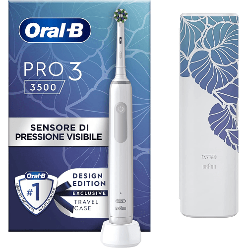 Braun Oral-B Spazzolino Elettrico Ricaricabile Pro 3 3500 Design Edition White (Bianco)