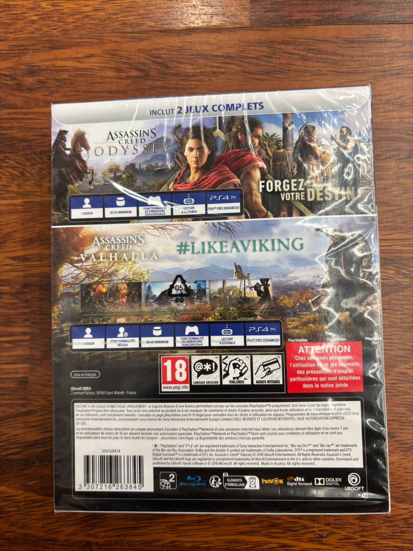 ASSASSIN'S CREED ODYSSEY + ASSASSIN'S CREED VALHALLA PS4 FR