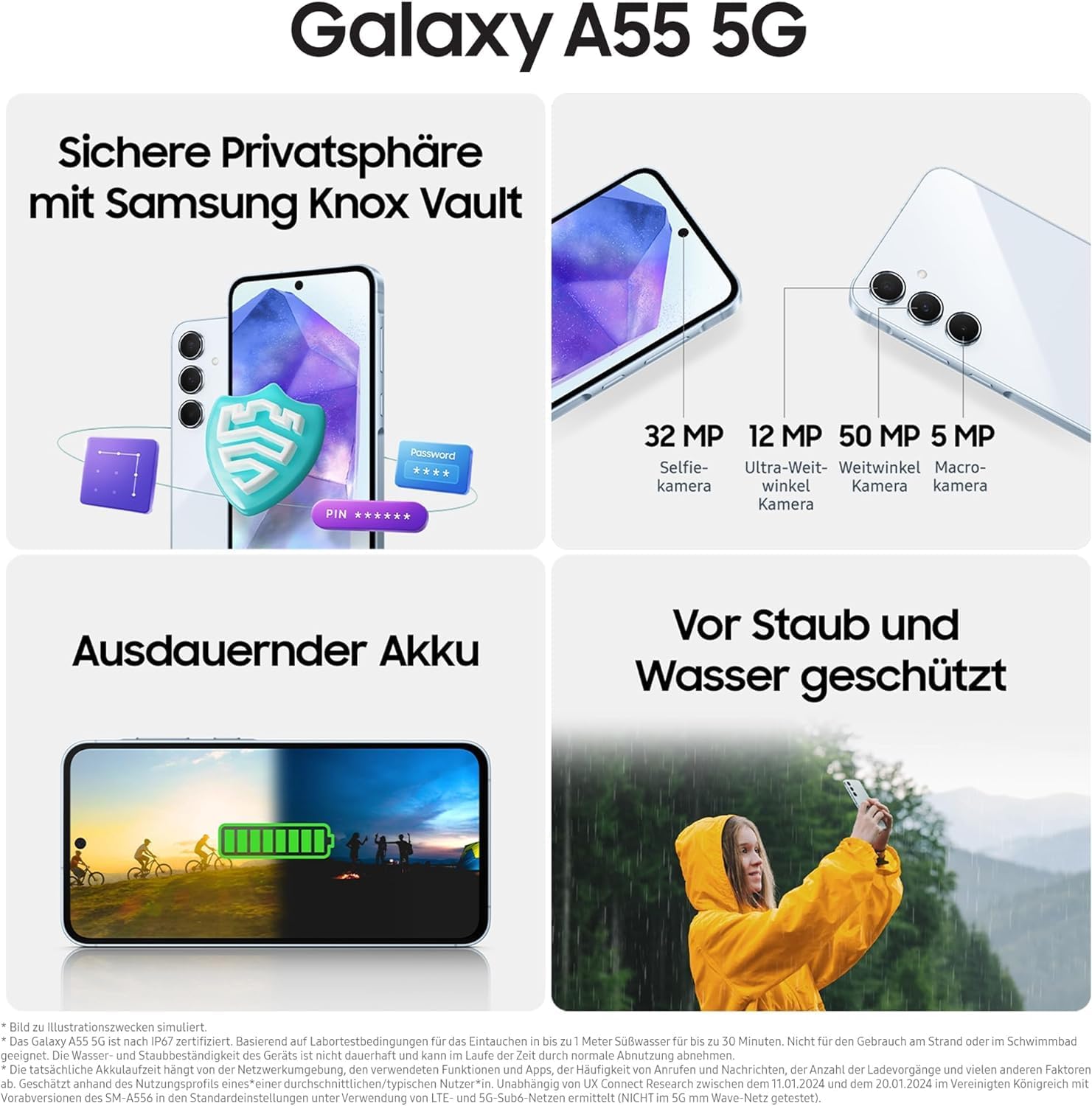 Samsung Galaxy A55 5G 8Gb Ram 256Gb Dual Sim Awesome Iceblu