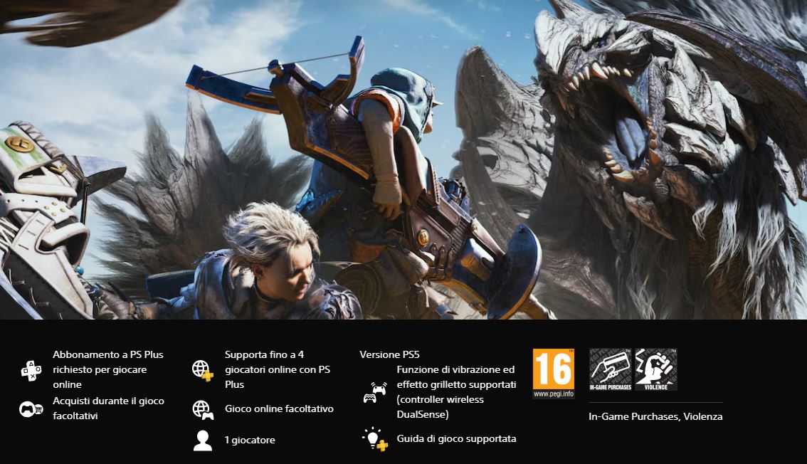 MONSTER HUNTER WILDS PS5 EU PREVENDITA