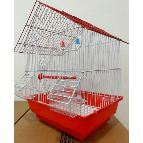 METAL BIRD CAGE A101 CM 28X38X21 - RED