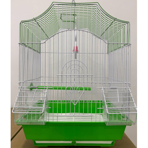 METAL BIRD CAGE A112 CM 28X38X21 - GREEN