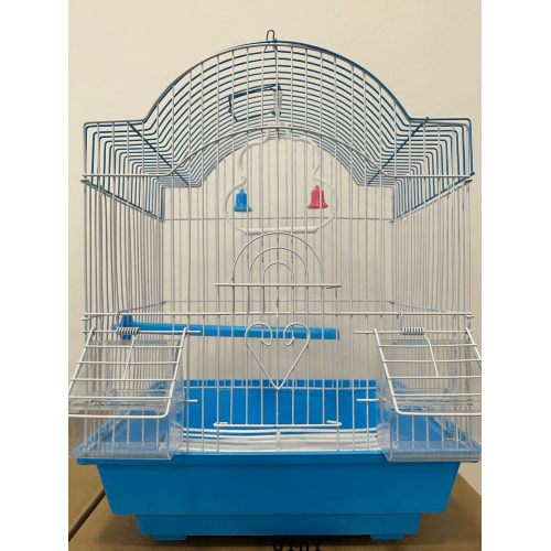 METAL BIRD CAGE A113 CM 28X38X21 - LIGHT BLUE