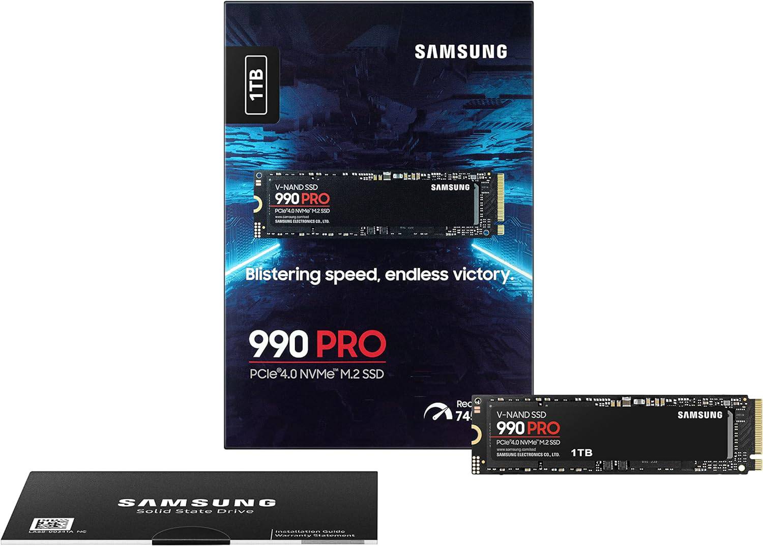 Samsung Ssd 990 Pro 1Tb Nvme M.2 Pcie 4.0 Mz-V9P1T0Bw