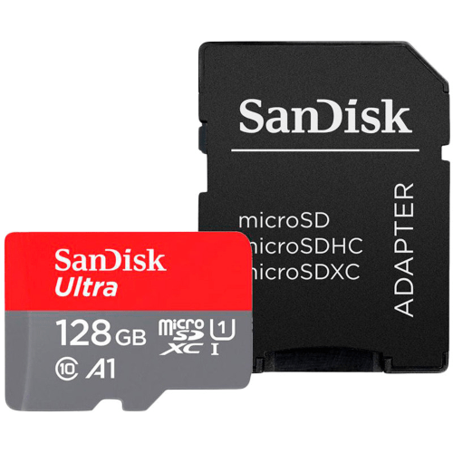 SanDisk 128GB Ultra microSDXC UHS-I Card, with SD Adapter