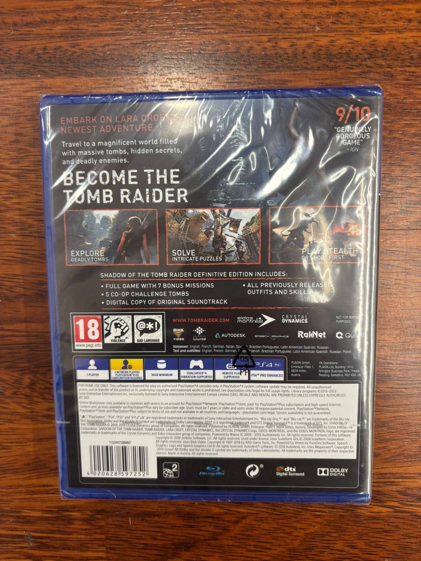 Shadow Of The Tomb Raider Definitive Edition PS4 UK